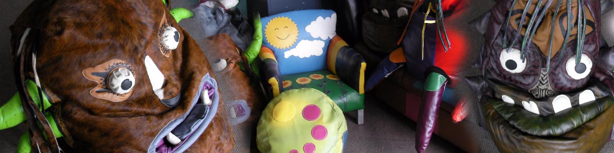 Kids Leather Bean Bags